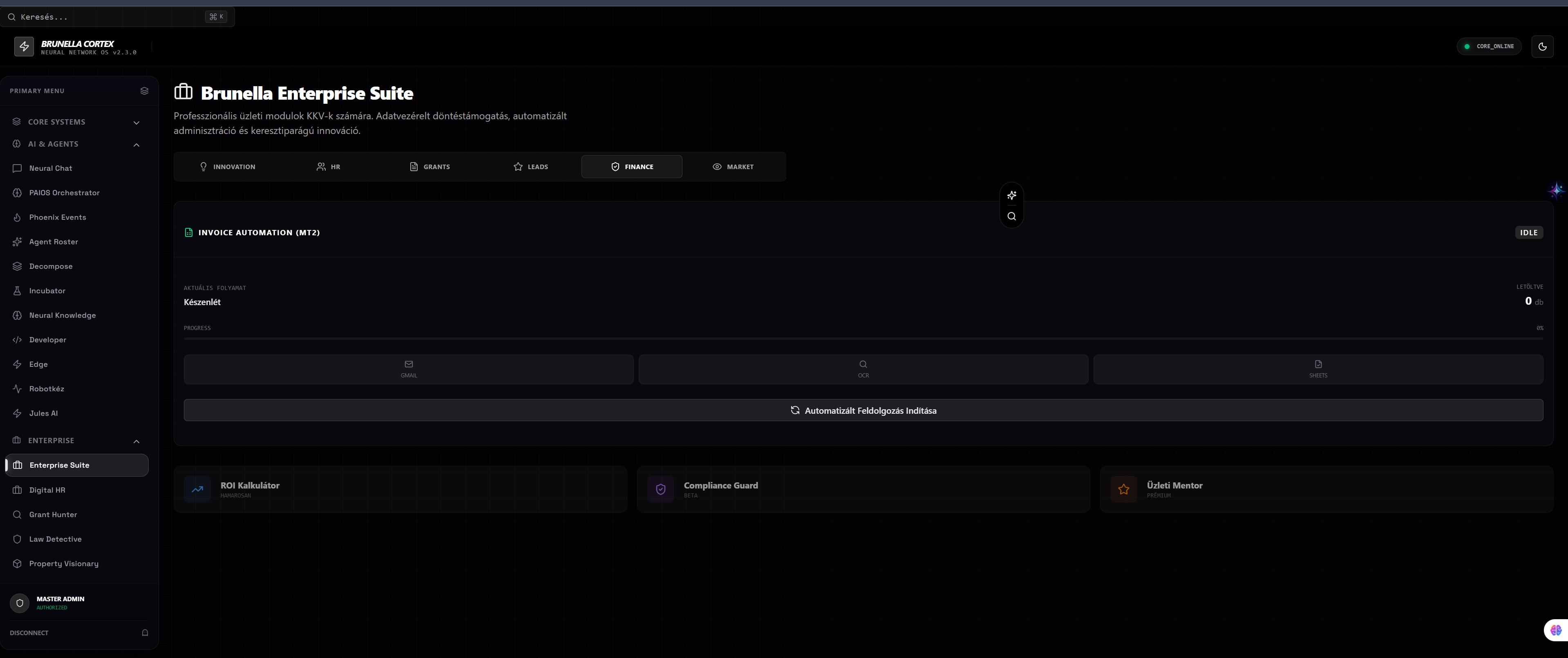 Brunella Agent System képernyőkép