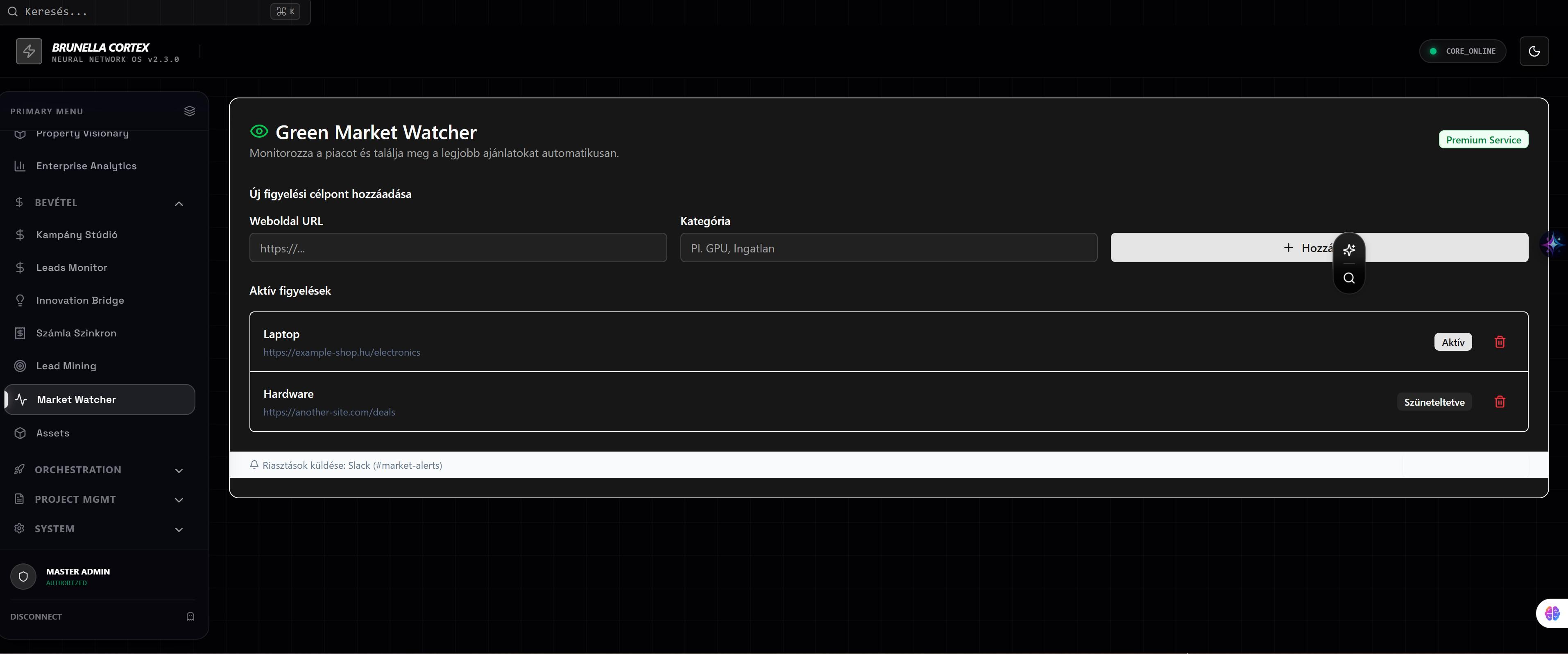 Brunella Agent System képernyőkép